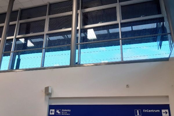 Sítě proti holubům Ústí nad Labem - Hala hlavního nádraží